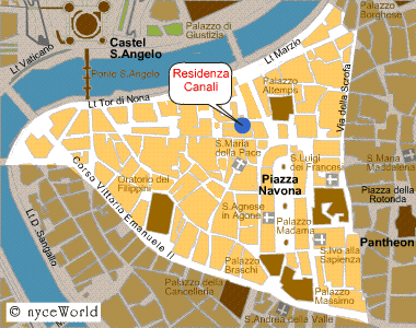 Residenza Canali map