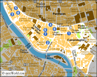 Map of Rome, Campo de' Fiori