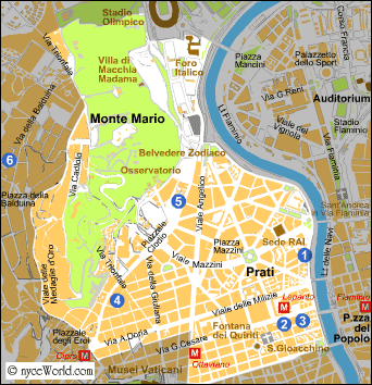 Map of Rome, Prati