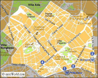 Map of Rome, Salario
